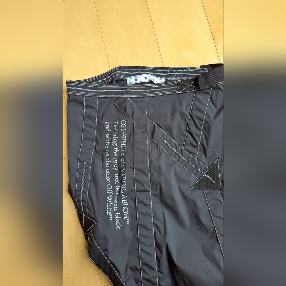 Off-White Black Women's Skirt With Contrast Stitching. - Picture 12 of 14